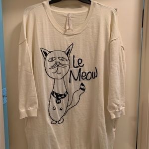 Melissa McCarthy Seven7 “Le Meow” Cat 🐱 Sweater